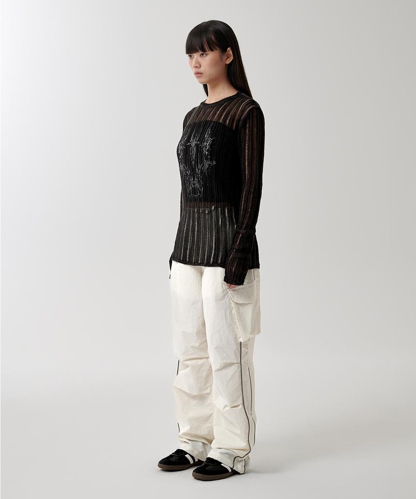 MAHAGRID Tattoo Crochet Knit Black(Mg2Fmfk615A)