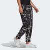 Adidas Originals Cartoon Print Cuffed Slim Fit Knit Joggers Men Bottoms Black GN3334