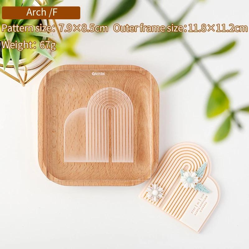 Boho Arch Rainbow Cookie Cutter Mold Bohemian Arched Cake Decorating Tool Birthday Wedding Baby Shower Biscuit Stamp for Baking