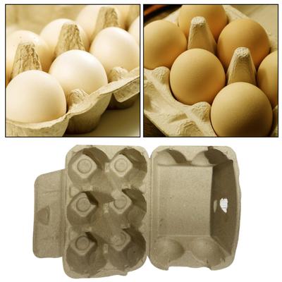 10 Pack Natural Cartons Paper Pulp 6 Reusable Count Egg Cartons Bulk Egg Recyclable Cardboard Egg Container for