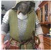 Linen Medieval Open-Front Hooded Robe Cloak