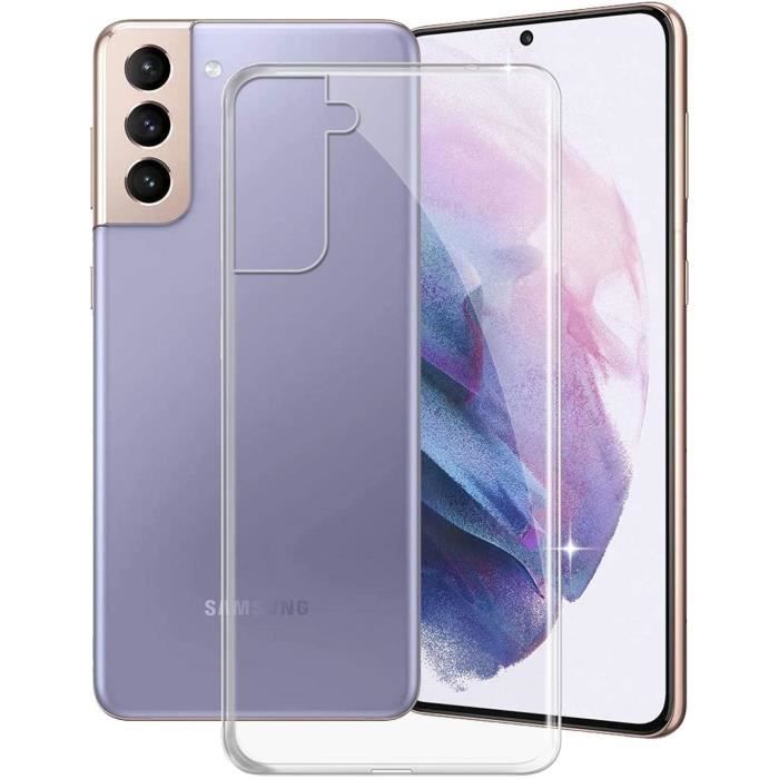 Coque et Film Verre Trempé - Samsung - Galaxy S21 - Souple - Transparent - Dessin Animé