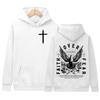 Jesus Faith Over Fear Inverse Letter Print Hoodie Christian Retro Fashion Harajuku Sweatshirt Unisex Fleece Oversized Hoodies