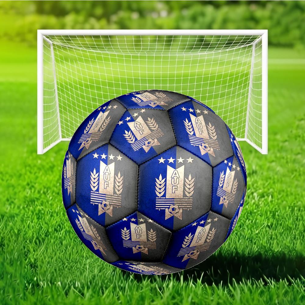 national Football Crest Printed Size 5 Soccer Ball - Durable, Machine-stitched, Soft and Comfortable, Suitable for Training and Matches Gift