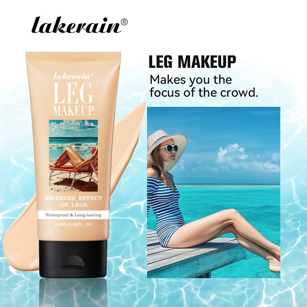 Leg Makeup Deep Brown Skin Tone Body Bronzer 100ml Waterproof Long-Lasting Natural Coverage
