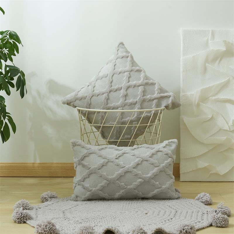 Soft Plush Cushion Cover 45x45cm - Nordic Style Pillowcase for Chair, Couch & Living Room, Stylish Home Decor Essential