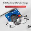 Universal Car Auto Sun Visor Eyeglass Hanger Clip Leather Glasses Holder Magnetic Multi-Function Automobile Accessories Storage