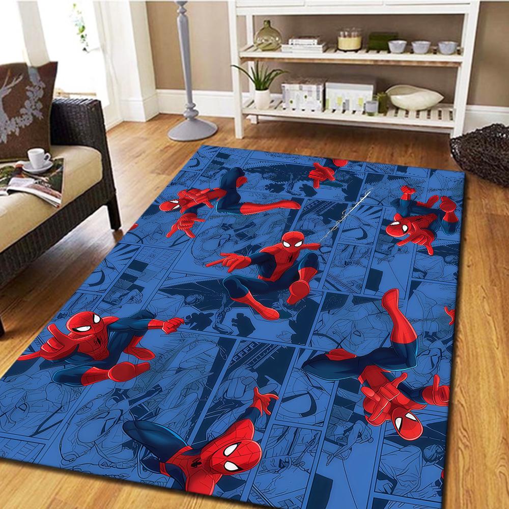 Cute Spider-Man Floor Carpet, Cool Movie Themed Mat, Digital Printed Rug for Home Bedroom Decor, Play Mat -HYQ2