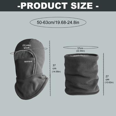 Thicken Mask Ushanka Neck Gaiter Furry Lining Thicken Neck Warmer Scarf for Cold Weather Insulated Hat