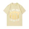 Men's 100% Cotton Crew Neck Short Sleeve T-Shirt, Funny 'I Am Not Fat I Am Easy To See' Letter Print Casual Humorous Top For Daily Wear