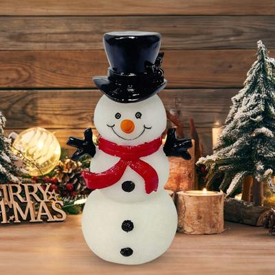 LED Snowman Night Light USB Powered Color Changing Soft Glowing Light Transparent Plastic Christmas Decoration