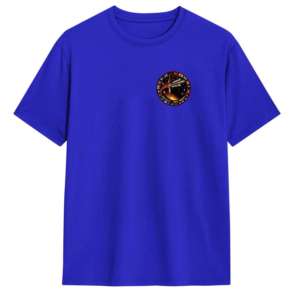 Project Hail Mary Space Mission Patch TShirt Summer 100 Cotton T Shirts For Male Design Tshirt Short Sleeve Awesome Top Tees