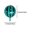 8-Pack of 22-Inch 4D Striped Star Balloons, 4 Red 4D Striped Star Balloons, 4 Green 4D Striped Star Balloons, 4D Aluminum Foil Balloons, 