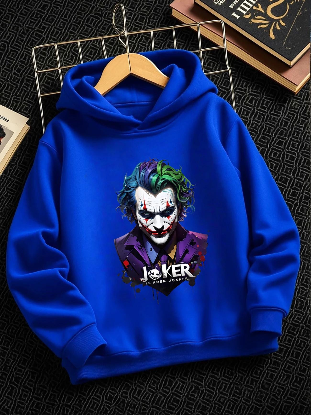 Comfy Joker Hooded Sweatshirt Kids Summer Cute Crewneck Casual Age 3-14 100