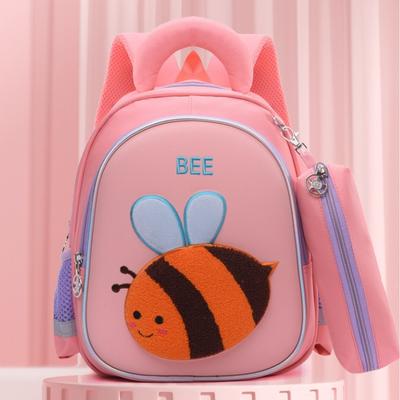 Children's Schoolbag Elementary School Student Fashion Cartoon Backpack Kindergarten Middle and Large Class Cute Schoolbag Little Bee Backpack