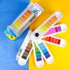 12/18/24/36 Color Solid Watercolor Pigment Fan Type Rotatable Beginner Art Solid Powder Pigment
