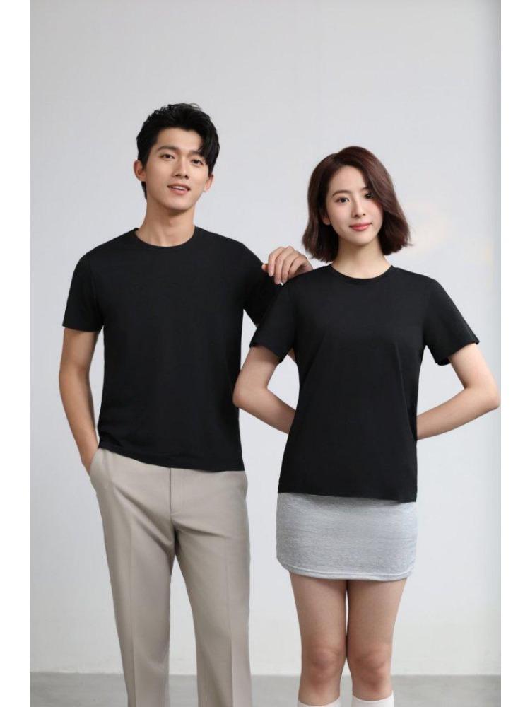 Summer Men's and Women's Short Sleeve T-shirt Soft Lightweight Unisex Cool  Round Neck Tshirt YG-253
