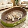 Scratcher with Bed, Corrugated Cardboard Scratching Pad, Low Shedding Litter Box Shape for Indoor Cats
