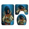 African Women'S Bathroom Floor Mat Three-Piece Bathroom Carpet Toilet Mat Set Doormat Bathroom Non-Slip Mat