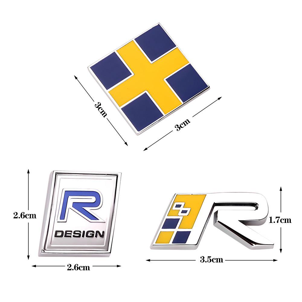 AWD Emblem Schwedenflagge Elch Hirsch Abzeichen Auto Kofferraum Aufkleber Zubehör Für Volvo Rdesign Polestar V50 S60 XC60 S40 XC40 XC90 V60 VB0
