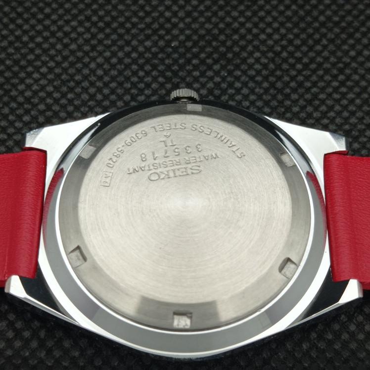REFURBISHED VINTAGE SEIKO 5 AUTO 6309A JAPAN MENS D/D RED WATCH 593c-a314811-9 SKU593c-a314811