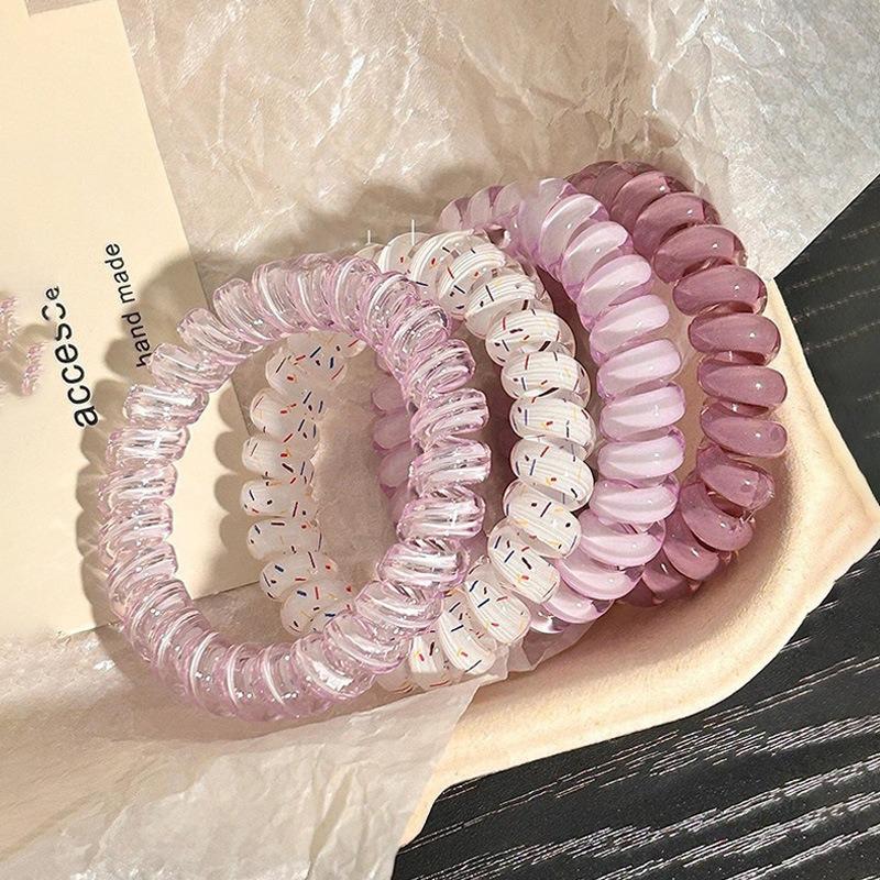 Korean High-Quality Summer Fresh Telephone Cord Scrunchie - Cute & Durable Hair Tie for Women