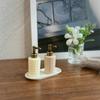 Eco-friendly Material Miniature Soap Dispenser Grid Texture Mini Lotion Bottle Dollhouse Accessory for 1:12 Scene Decor