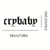 Cry Baby Aufkleber 1 Stück, Wasserdichtes Vinyl-Dekal, Stilvolle Verzierung für Motorrad und Autokarosserie, Stoßstange, Windschutzscheibe & Kofferraum