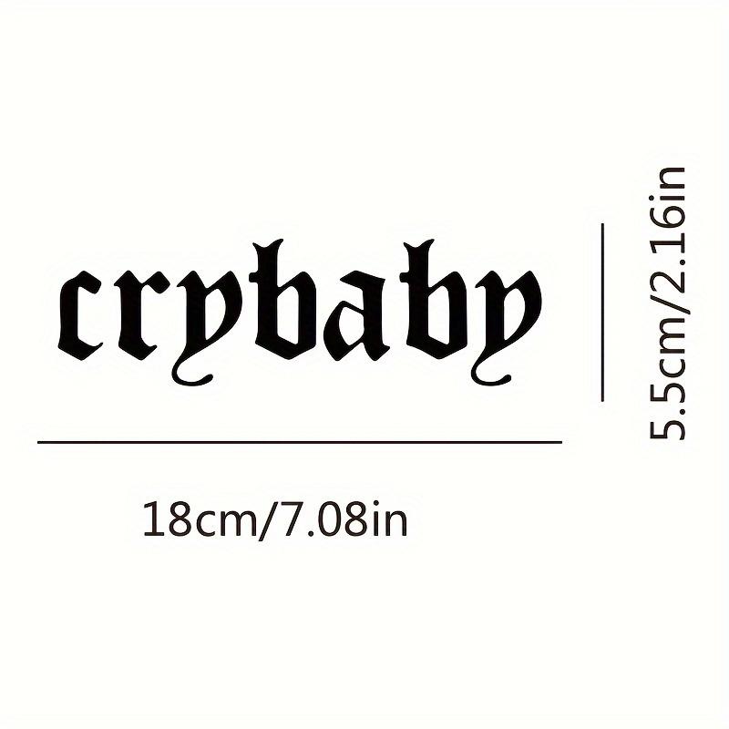 Cry Baby Aufkleber 1 Stück, Wasserdichtes Vinyl-Dekal, Stilvolle Verzierung für Motorrad und Autokarosserie, Stoßstange, Windschutzscheibe & Kofferraum