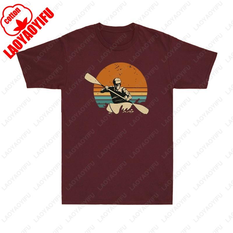 

Kayak Canoe Water Sports Career Gift Men Women Cotton TShirt Vintage Classic Fashion Streetwear Unisex Novelty Comfortable Tops 3XL