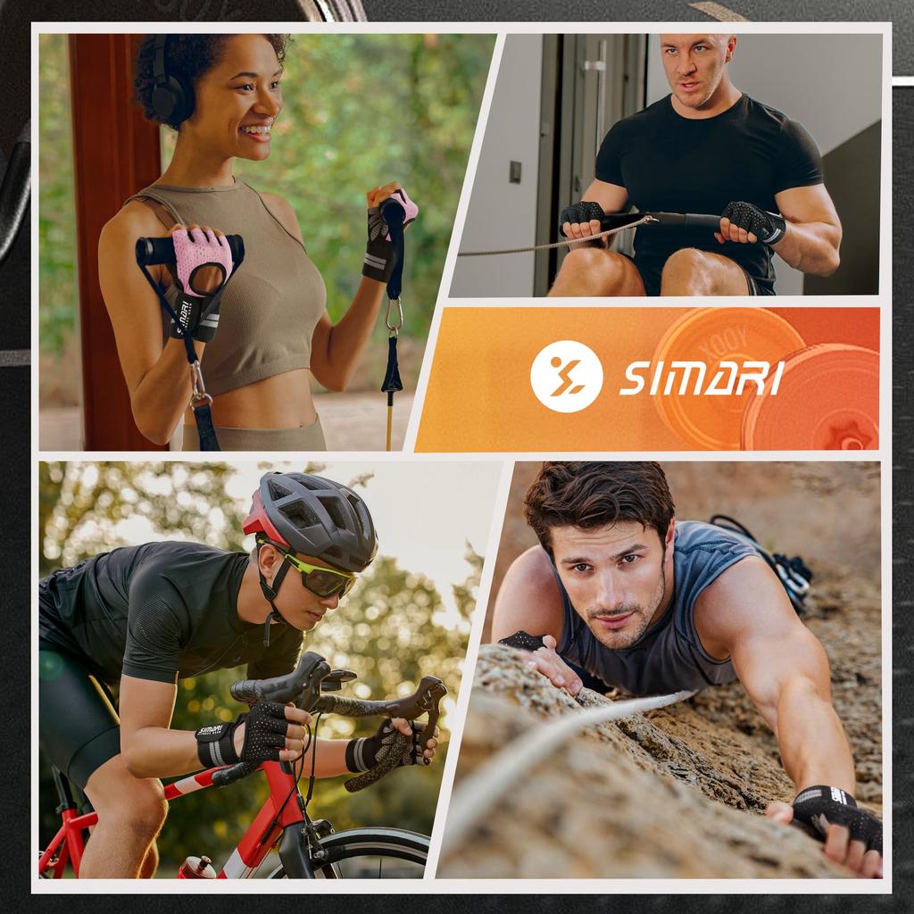SIMARI Training Strength Training Sports Gloves with Wrist Trekking and Cycling Gloves for and Juniors Gloves, Gloves, Flap, Men, Women, Unisex,
