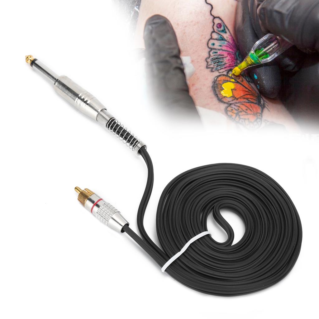 Tattoo Machine Clip Cord Silicone Tattoo Power Supply Hook Line RCA Plug Accessory