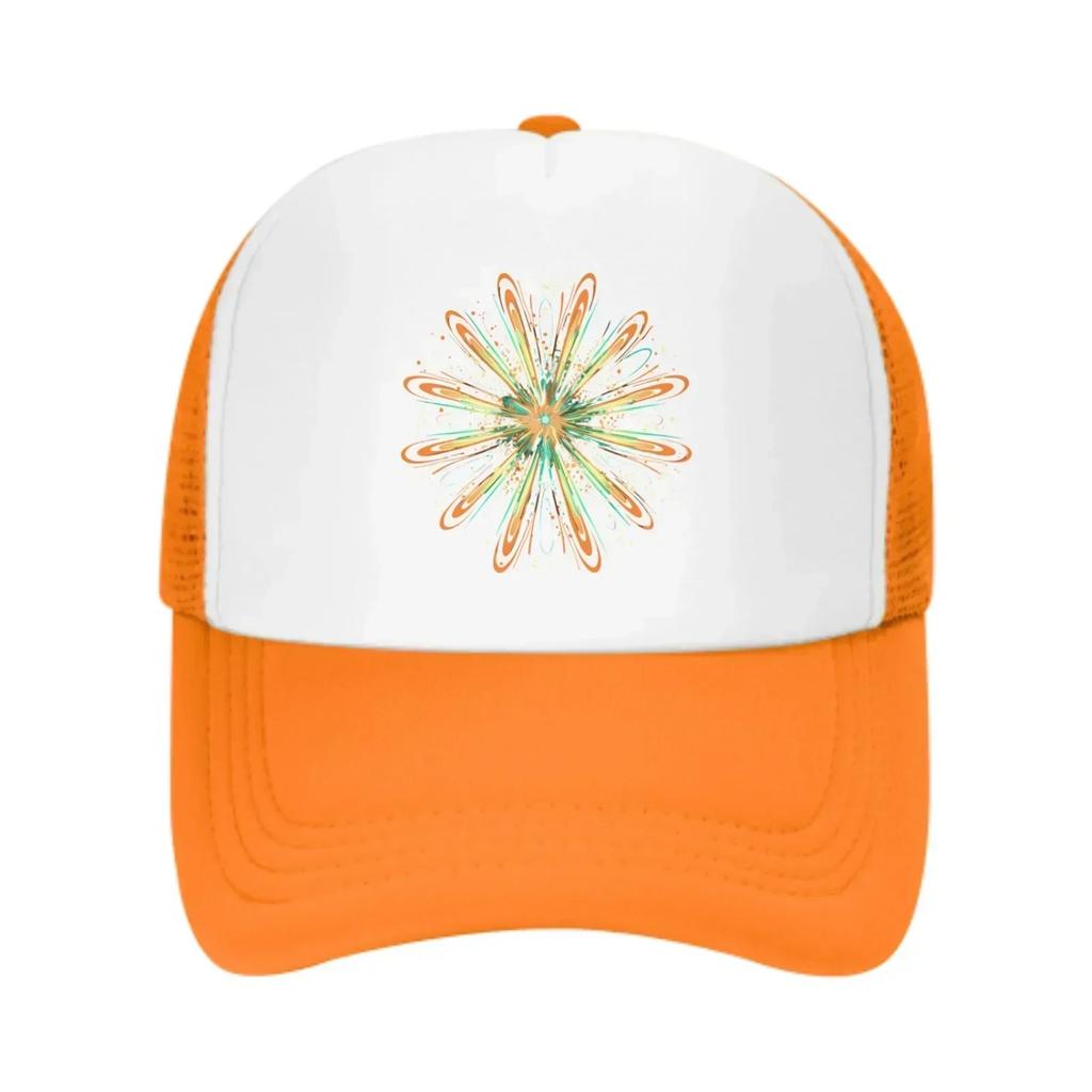 Firework Mesh Trucker Hats For Men Women Adjustable Casual Fashion Baseball Caps For Outdoor Activities