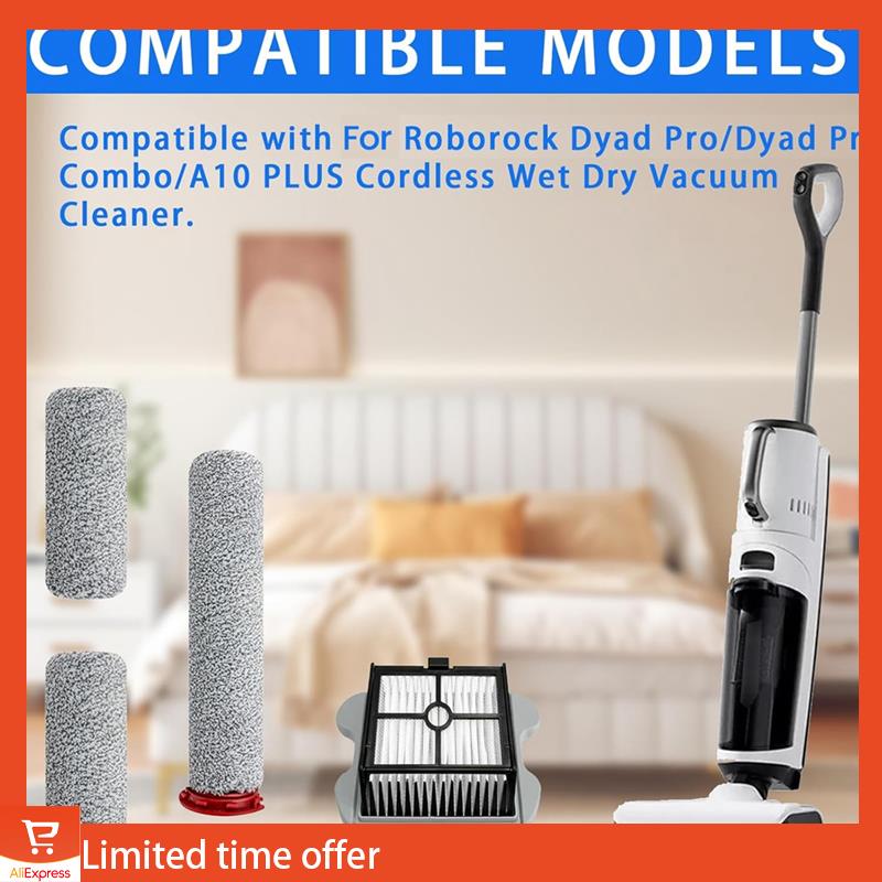 

Fresh Brush Roller And Hepa Filter For Roborock Dyad Pro/Dyad Pro Combo Wet And Dry Vacuum Cleaner Replacement Parts