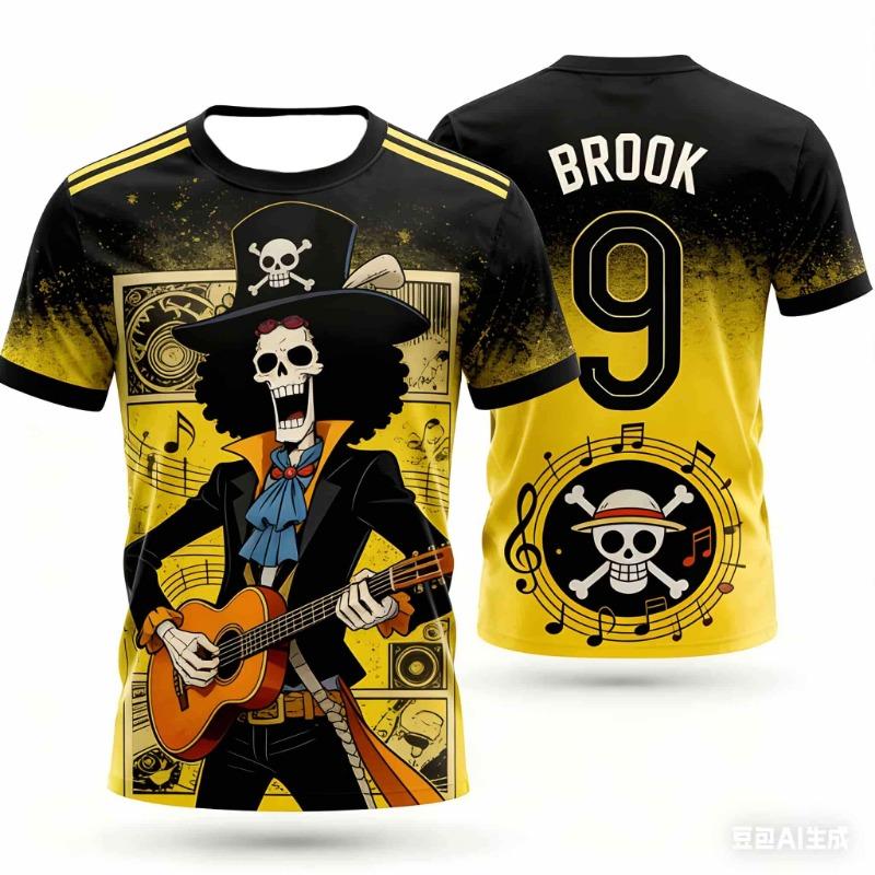 2026 Summer Japan One Piece Luffy Football Jersey Men T-shirt Football Special Jersey Adult Family Matching Quick-Drying T-shirt