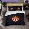 Monaco FC Themed Bedding 3Pcs Duvet Cover Set Decorative Bed Linen For Teen Room Home Decoration