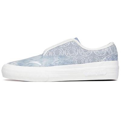 Jie Ao Walk Low Top Skateboard Shoes Women's Gray Blue Slip On Version 122228017-5