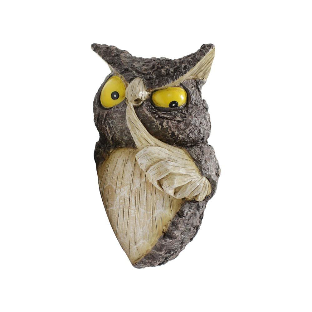 Personified Owl Tree Hanging Simulated Tree Decorations Pendant Miniature Figurine Sculpture  Home