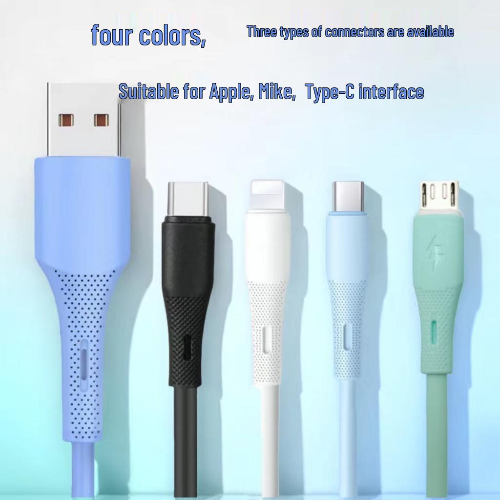 

Super Fast USB-C Charging Cable for Huawei, Apple & Android Phones - Liquid Silicone Black Micro USB