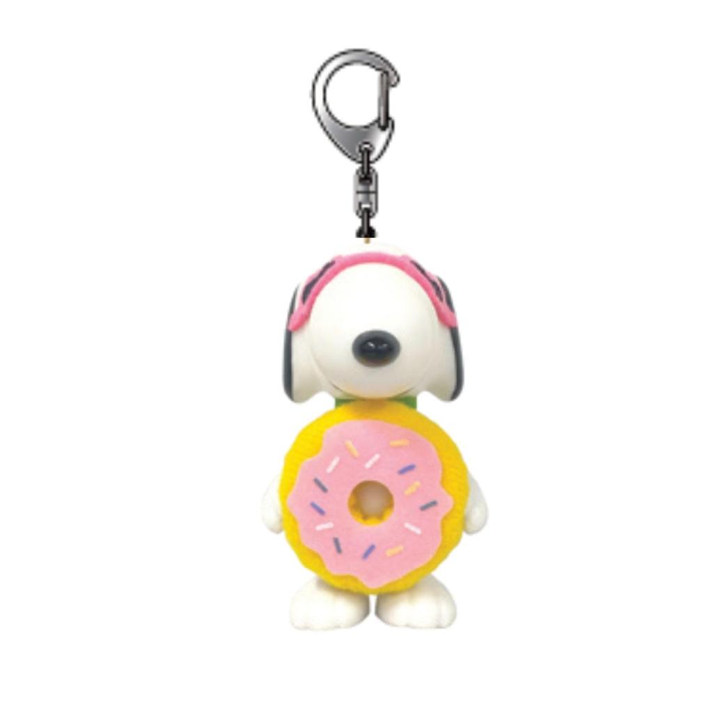Ushikubo Kogei Snoopy Sweets Series Costume Keychain Donut, Approx. 60mm H x 33mm W x 42mm Facial Length, SN-388