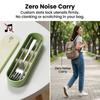 Portable Stainless Steel Cutlery Set Spoon Fork Chopsticks with Organizer Case Kids School Travel Camping Tableware Utensils