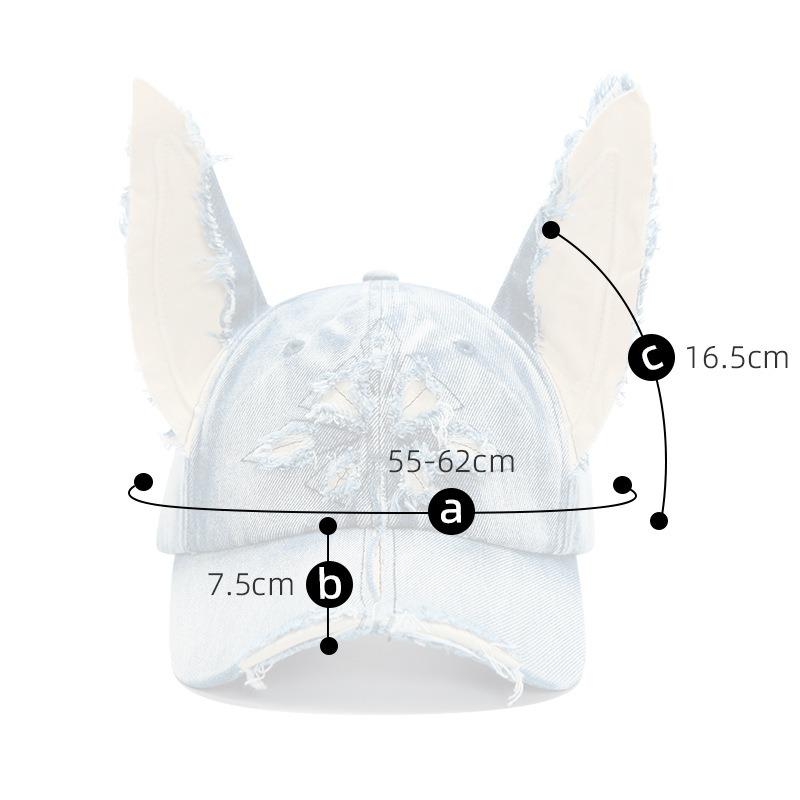 Retro Doberman Ears Cowboy Baseball Hat Men's and Women's Spring and Autumn New Face Small Cross Cap