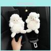 Cute Cartoon Car Seat Belt Shoulder Cover Soft Faux Fur Women Goddess Car Decoration