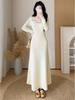 2026 Spring Elegant Slim Rhinestone Knit Dress In French Hepburn Style