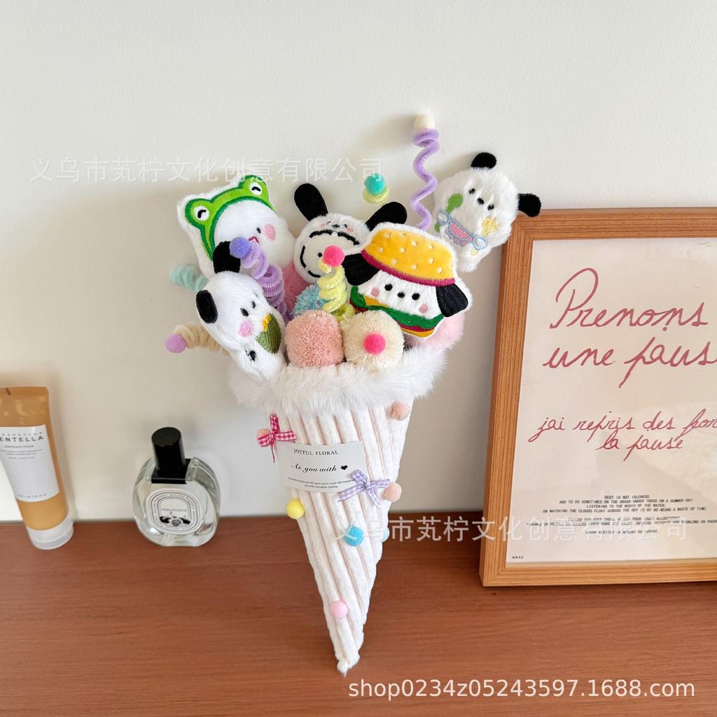 New Year's Ice Cream Doll Bouquet Finished Creative Doll Hand Bouquet To Send Relatives and Friends Finished Souvenir