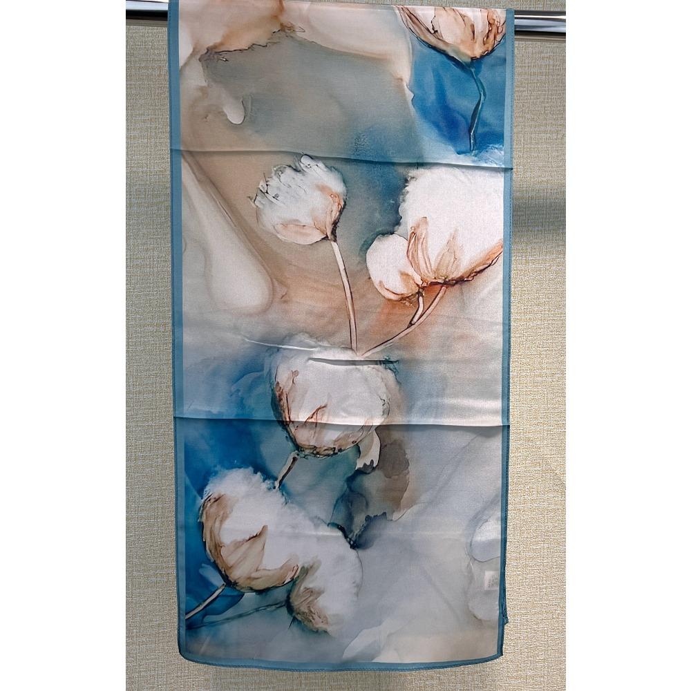 Light Luxury Astrolabe Silk Silk Scarf Spring And Autumn Medium And Long Bow Mulberry Silk Streamer Holiday Gift