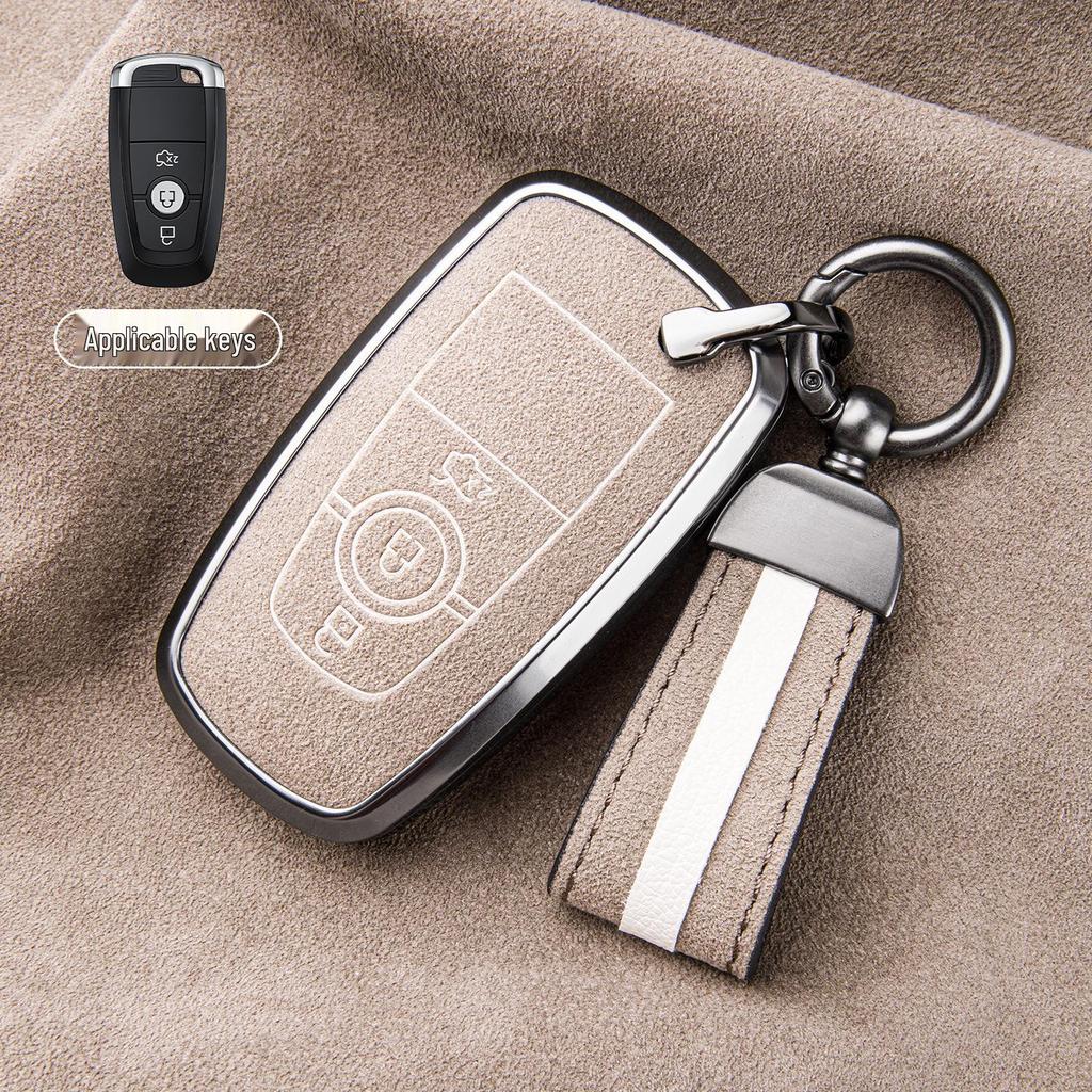 Premium Sheepskin Key Cover for Ford Explorer ST, Edge L, Mondeo EVOS