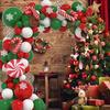 Christmas Red Green Cane Sugar Aluminum Film Balloon Wreath Arch Set Ornaments Candy Birthday Party Supplies