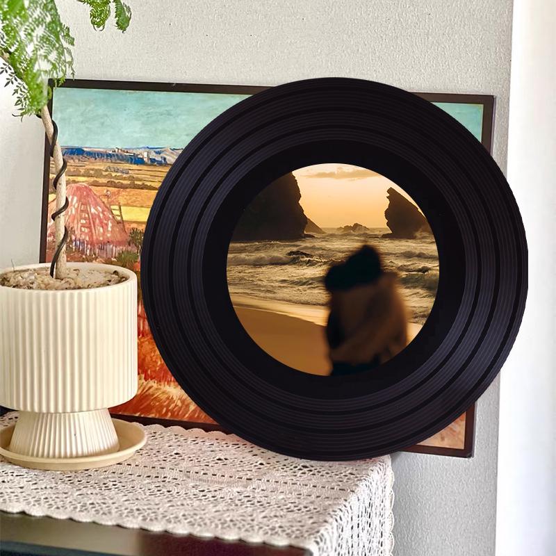 Sunset Romance Vinyl Ornament: Personalized Home Decor Gift