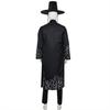 Korean Anime Cosplay Costume Black Flame Robe Shirt Pant Hat Set Villain Role-playing Outfit